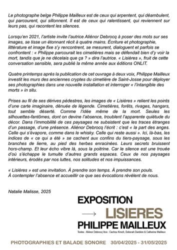 expo lisières Philippe Mailleux, cryptes cimetière de Saint-Josse 2025