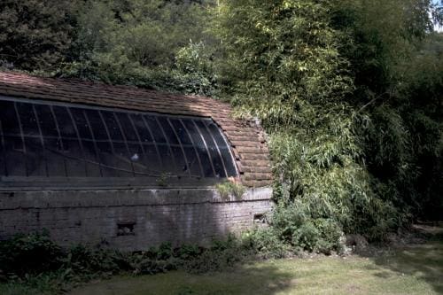 Un ancien bâtiment servant d'abri pour oiseaux dans un décor sauvage dans la Creuse en France